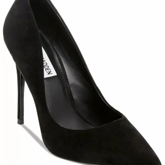 Steve Madden Daisie Pumps Suede Black - Picture 6 of 12